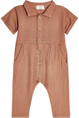1+ IN THE FAMILY Baby Carlota cotton crÃªpe playsuit