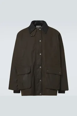 Miu Miu Leather-trimmed cotton canvas blouson