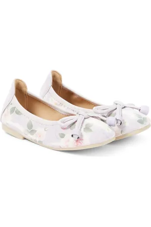 MONNALISA Floral faux leather ballet flats