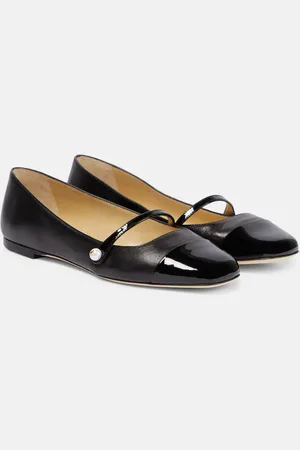 Jimmy Choo Elisa embellished suede ballet flats