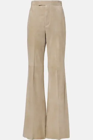 Ralph Lauren Dean high-rise suede straight pants