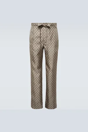 Gucci GG silk straight pants