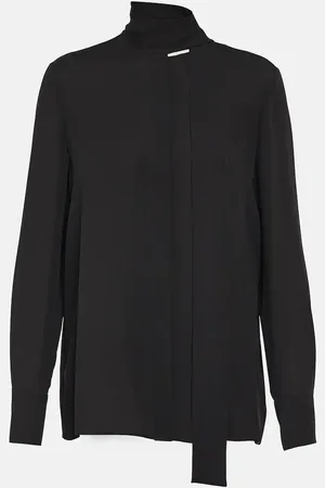 VALENTINO Tie-neck silk georgette blouse