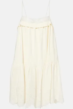 Chloé Lace-trimmed silk minidress