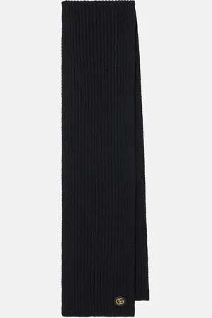Gucci Ribbed-knit wool and cashmere scarf