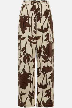 Brunello Cucinelli Printed cotton poplin cargo pants