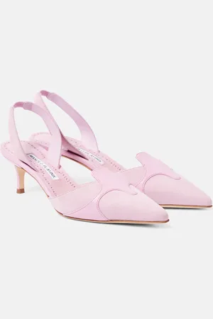 Manolo Blahnik Poligleto 50 suede slingback pumps