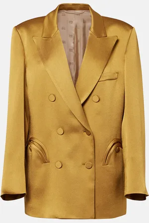 Blazé Milano Novalis double-breasted satin blazer