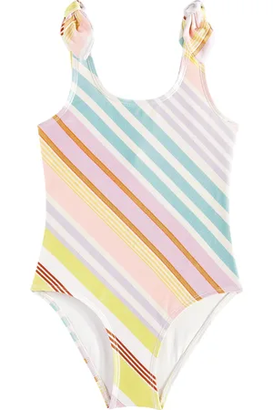 ZIMMERMANN Halliday striped bow-detail swimsuit