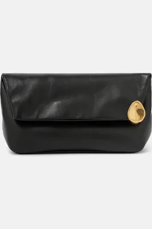 Jil Sander Jewel Zip Small leather clutch