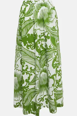 Velvet Juliana printed cotton maxi skirt