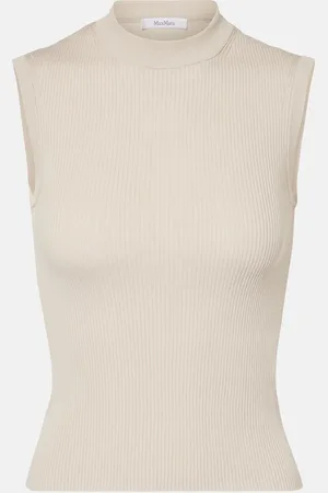 Max Mara Striped cotton and silk top