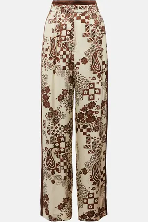 ALÉMAIS Printed high-rise wide-leg pants