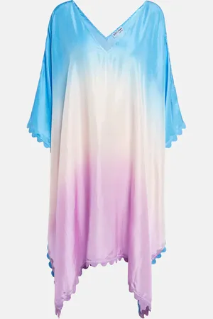 Juliet Dunn OmbrÃ© silk poncho