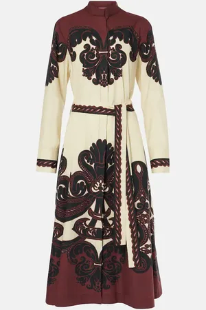La DoubleJ Sundowner printed cotton poplin midi dress