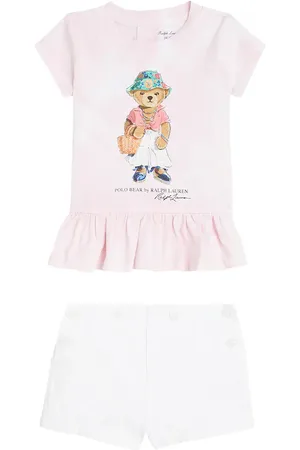 Ralph Lauren Baby Polo Bear cotton T-shirt and shorts set