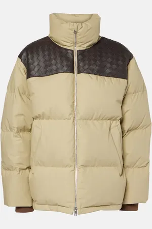 Bottega Veneta Intrecciato leather-trimmed down jacket