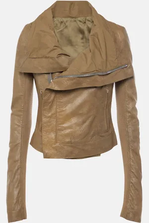 Rick Owens Asymmetric leather biker jacket