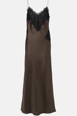 Rohe Lace-trimmed silk slip dress
