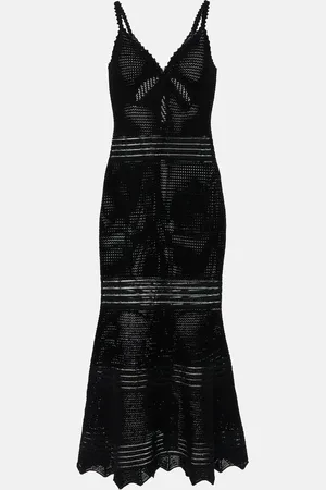 Self-Portrait Crochet midi dress
