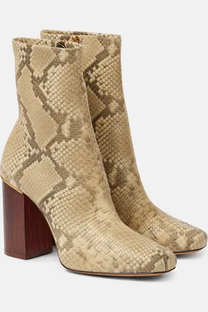 Chloé Ambre snake-effect leather ankle boots
