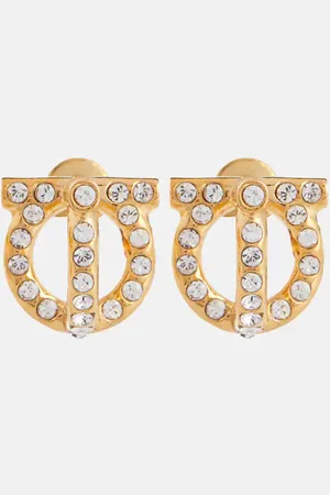 Salvatore Ferragamo Gancini crystal-embellished earrings