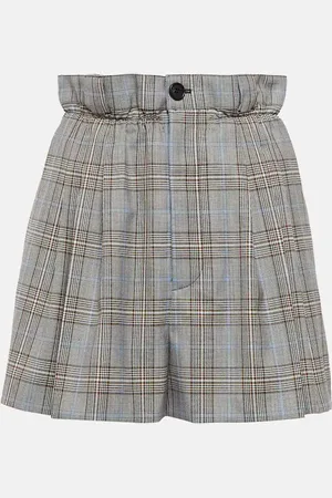 Miu Miu Virgin wool paperbag shorts