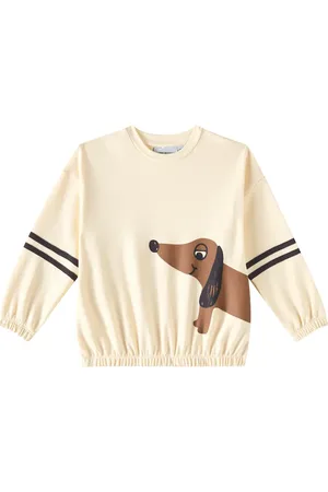 Mini Rodini Dog striped cotton sweatshirt