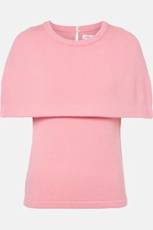 Carolina Herrera Caped wool and cashmere top