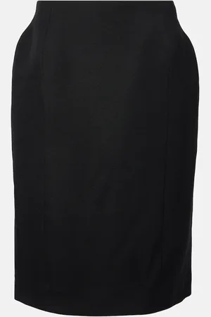 Balenciaga Hourglass wool midi skirt