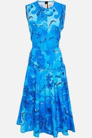 Marni Printed cotton midi dress