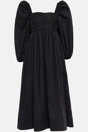 ULLA JOHNSON Lelani cotton poplin midi dress