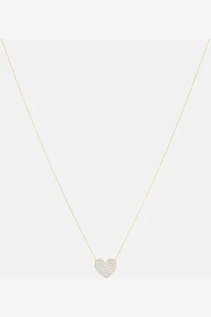 STONE AND STRAND All My Heart 10kt yellow necklace with diamonds
