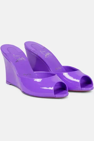 Christian Louboutin Me Dolly Zeppa patent leather mules