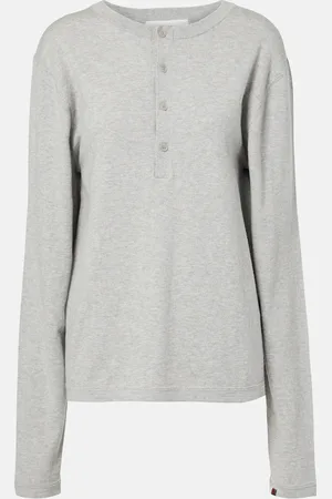 EXTREME CASHMERE Herman cotton and cashmere Henley shirt