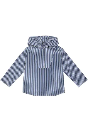 Il gufo Striped poplin top