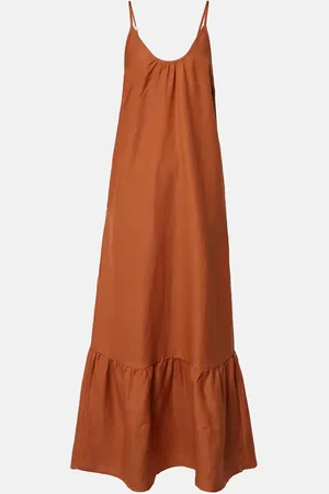 Adriana Degreas Linen-blend maxi dress