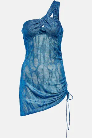 Missoni Jacquard one-shoulder beach dress