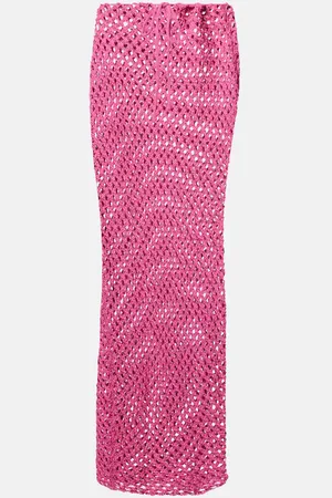 Bananhot Magen crochet cotton-blend maxi skirt