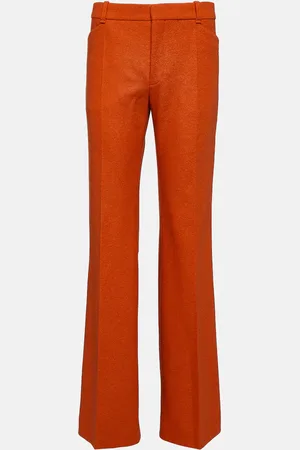 Chloé Felted wool and cashmere jersey flared pants