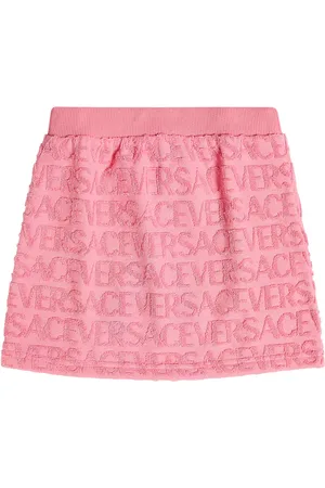 VERSACE Logo jacquard cotton skirt