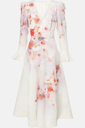 ZIMMERMANN Crush embellished linen midi dress