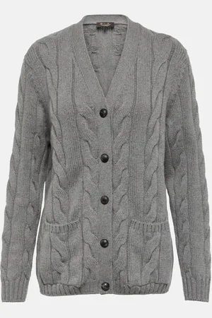Loro Piana Napier cable-knit cashmere cardigan