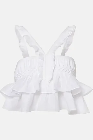 Marant Etoile Daliana ruffled cotton-blend top
