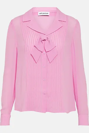Self-Portrait Bow-detail chiffon blouse