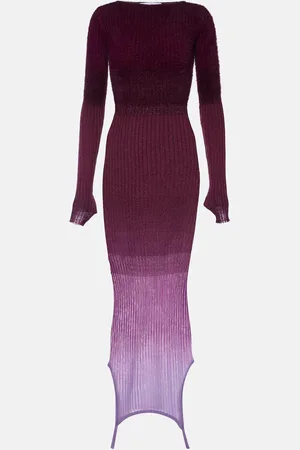 The Attico Reversible colorblocked midi dress