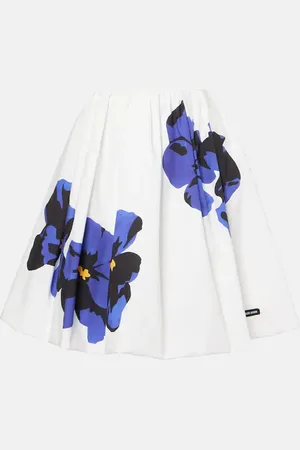 Miu Miu Floral cotton midi skirt