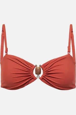 CHRISTOPHER ESBER Embellished ruched bikini top
