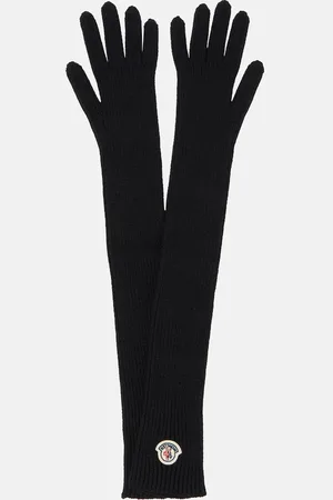Moncler Logo virgin wool gloves