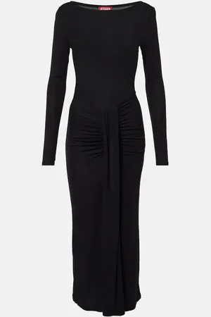Staud Ruched jersey midi dress